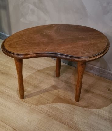 table basse tripode chene massif tres belle 1950      vintag