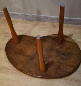 table basse tripode chene massif tres belle 1950      vintag