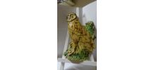  sculture chouette  effraie en bois