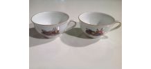Deux belles tasses à thé oû chocolat 
