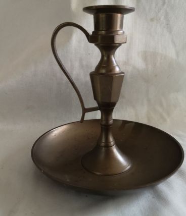 Bougeoir avec cuve en  laiton