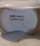 FLACON Ancien Céramique ALB. HANS HANDBEMALT