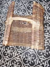 Panier porte buches en osier