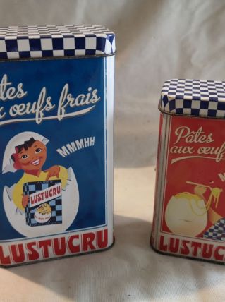 LOT 2 Boites toles métal pub LUSTUCRU 