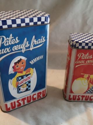 LOT 2 Boites toles métal pub LUSTUCRU 