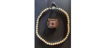 Beaux bijoux Vintage Collier perles &amp;amp; broche Art Déco