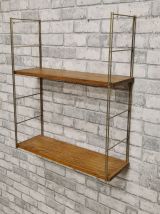 etagere vintage string  bois  chene  massif   1950 montant d