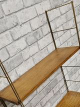 etagere vintage string  bois  chene  massif   1950 montant d