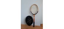 Raquette de tennis Dunlop en bois avec sa housse