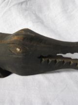 Ancien crocodile bois sculpté / Déco vintage