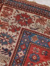 Tapis ancien Caucasien Kazak fait main, 1B758