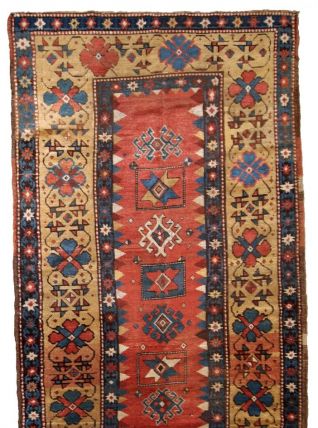 Tapis ancien Caucasien Kazak fait main, 1B760