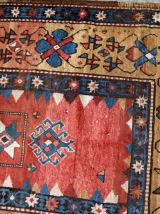 Tapis ancien Caucasien Kazak fait main, 1B760