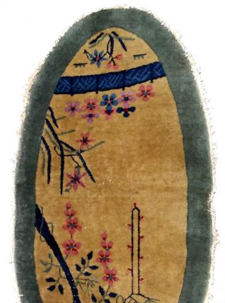 Tapis ancien Chinois Art Deco fait main, 1B761