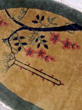 Tapis ancien Chinois Art Deco fait main, 1B761