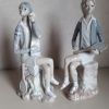 2 statuettes tennisman et tenniswomen