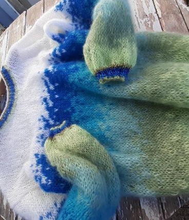 pull Mohair et soie