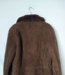 Peau lainée véritable L mouton retourné Shearling marron vin