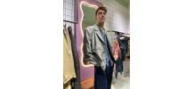 PIERRE CARDIN - VESTE GRIS TYPE BOMBERS