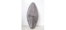 Bouclier ovale Décor africain Bamiléké bois