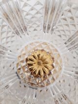 Coupelle en cristal et métal doré
