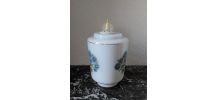 Jolie suspension en opaline (fleurs bleues) 