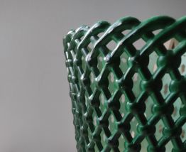 Cache pot SYLA plastique vert sapin