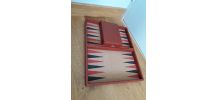 Jeu de jacquet ou backgammon coffret effet peau de serpent