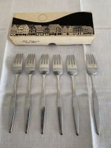 6 fourchettes de table en inox  AZTEC de Norsk Stalpress
