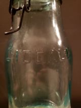 lot de 3 bocaux vintage en verre vert 