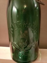 lot de 3 bocaux vintage en verre vert 
