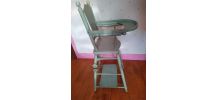 Chaise haute pour poupée années 50