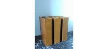 3 casiers de rangement de bureau en bois (vintage)