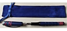 STYLO PLUME A  CHIEN BLEU