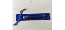 STYLO PLUME A  CHIEN BLEU