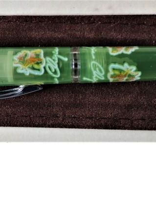 STYLO A PLUME VERT TRANSPARENT 