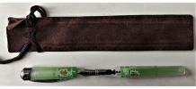 STYLO A PLUME VERT TRANSPARENT 