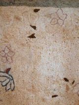 Tapis ancien Américain Hooked fait main, 1C419