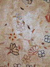 Tapis ancien Américain Hooked fait main, 1C419