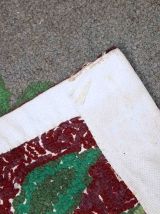 Tapis ancien Américain Hooked fait main, 1C422