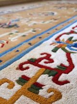 Tapis vintage Chinois Art Deco fait main, 1C429