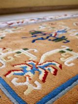 Tapis vintage Chinois Art Deco fait main, 1C429