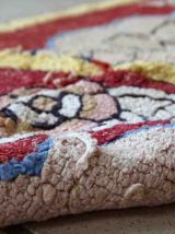 Tapis ancien Américain Hooked fait main, 1C458