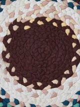 Tapis ancien Américain Braided fait main, 1C459