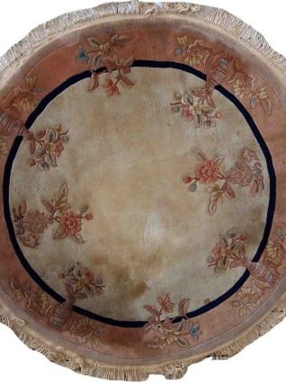 Tapis vintage Chinois Art Deco fait main, 1C485
