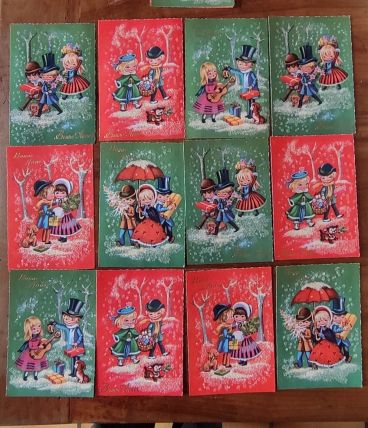 20 cartes brillants Bonne année