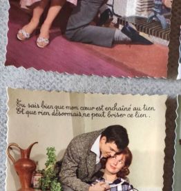20 cartes couple années 60 authentiques