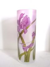 Nécessaire de toilette flacons art nouveau aux iris