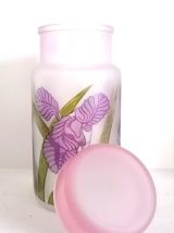 Nécessaire de toilette flacons art nouveau aux iris