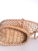 Porte bouteille en rotin canné. Modèle à anse pour une prise